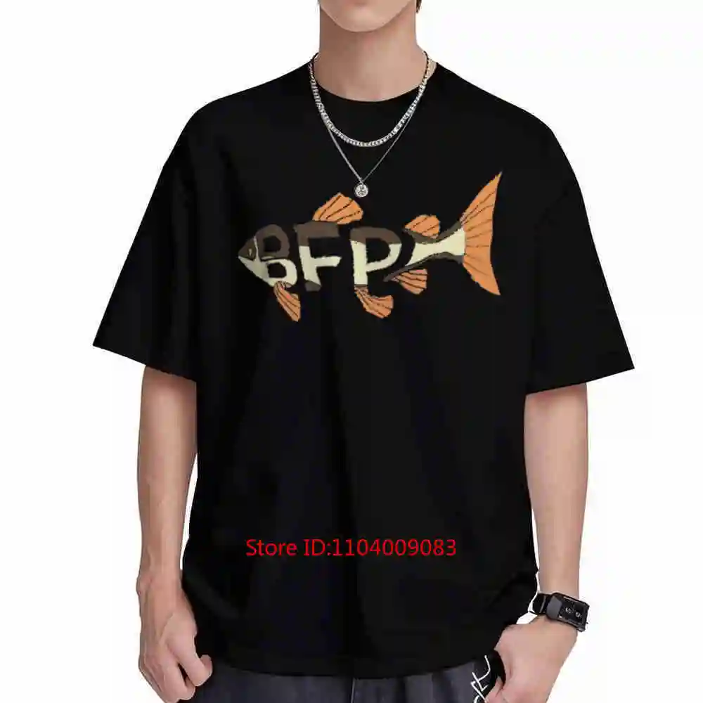 Bass Fishing Productions BFP Red Tail Fish Logo Short Sleeve Tee 100% Cotton T-Shirt