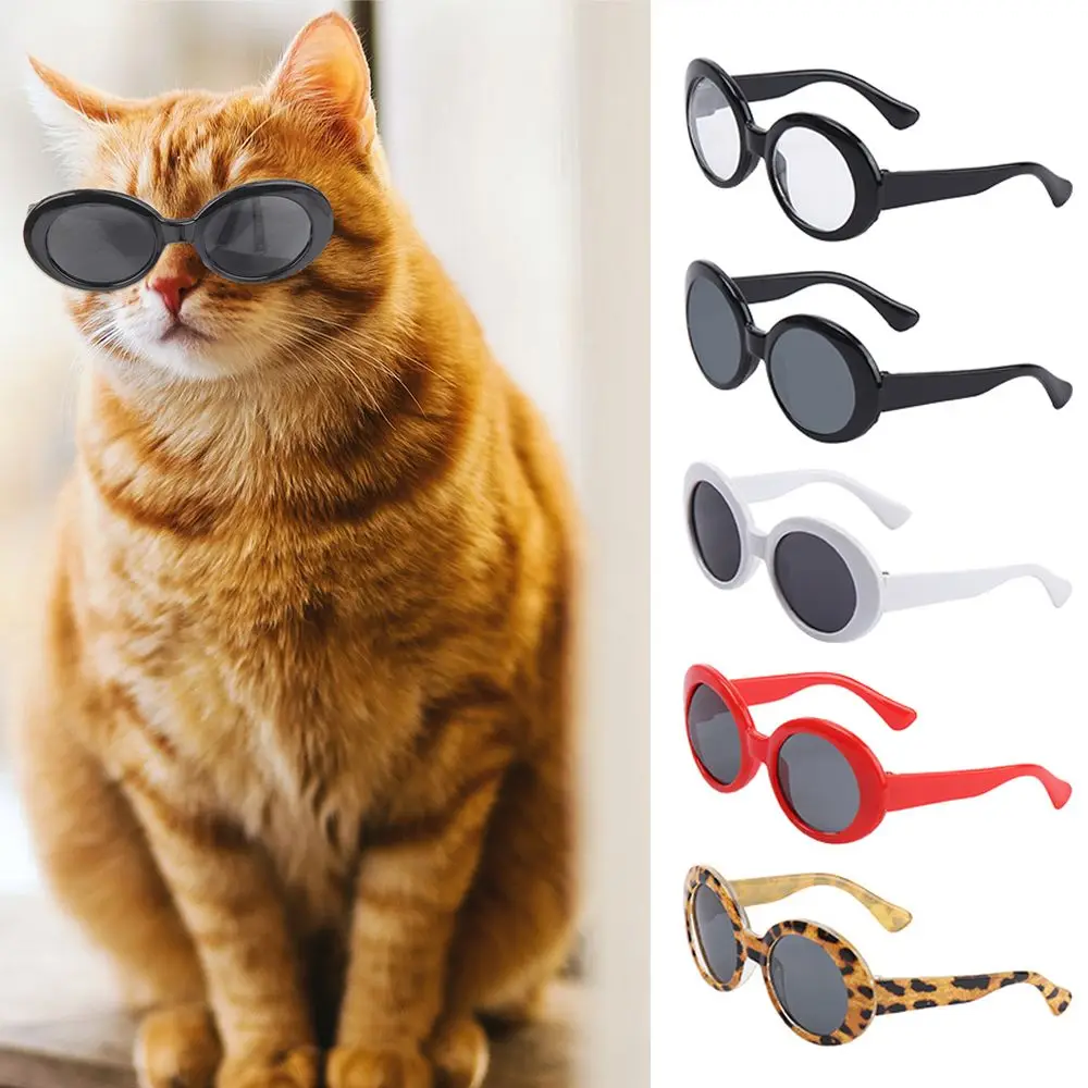 Doll Accessories Cool Photograph Props Pet Accessories Small Dog Cat Glasses Round Frames Glasses Pet Eyeglasses Dog Sunglasses