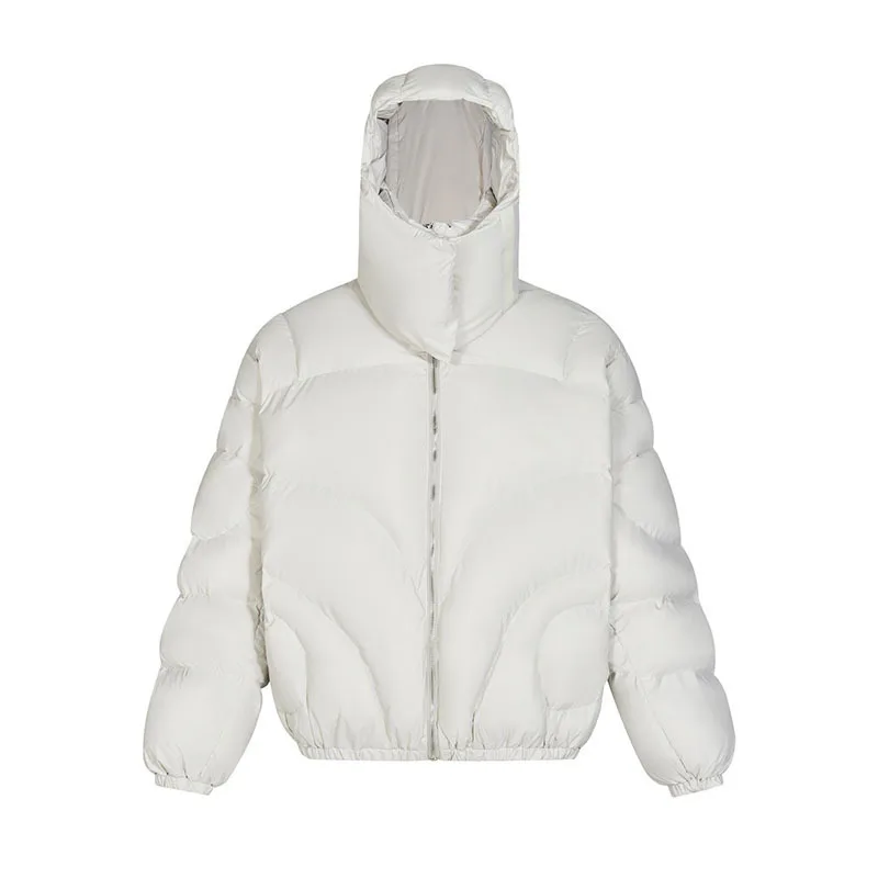 [ZOCI] Oversize Jacket, Hooded Men's Winter Plush, Thick Warm, Loose Fitting Couple Bread Cotton Jacket