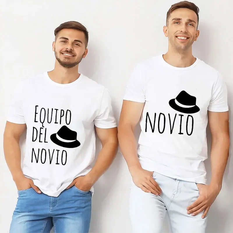 Equipo Del Novio Spanish T Shirts Men Single Goodbye Tees Goodbye  Bachelor Party T-Shirt