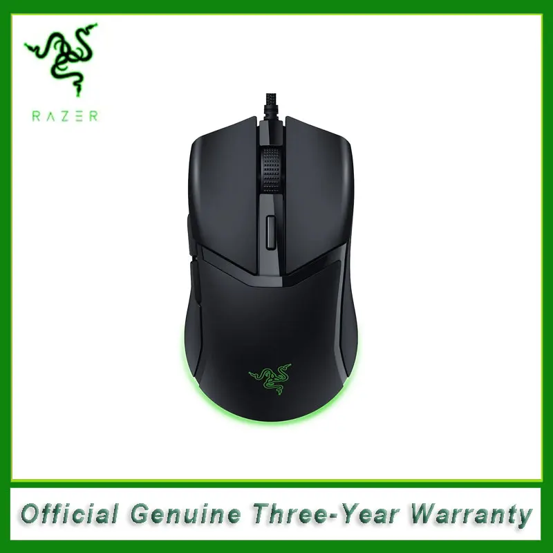 ماوس ألعاب سلكي خفيف الوزن من Razer-Cobra ، مفاتيح ماوس بصري ، إضاءة كروما مع إضاءة متدرجة ، Gen-3 ، 58g ، جديد ، أصلي