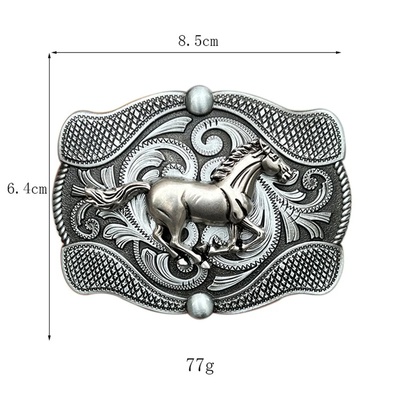 سبائك الزنك حزام الحصان البري مشبك رعاة البقر الغربية #4