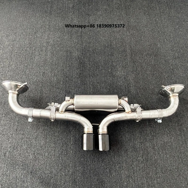 Valved 304 Stainless Steel Mirror Polished Exhaust Pipe System  Welded   PX