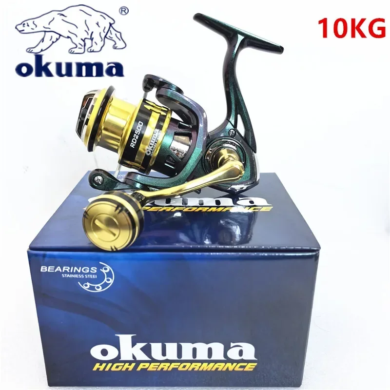 okuma carretel de pesca de alto desempenho camaleao copo de arame metalico 521 sem costura micro objeto 15002500 novo 01