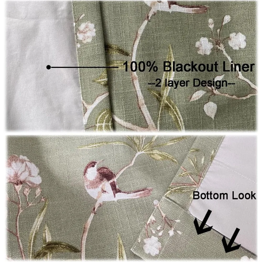Tende oscuranti 100% spessa doppia fodera lunga 102 pollici per camere da letto, soggiorni, tende per finestre oscuranti