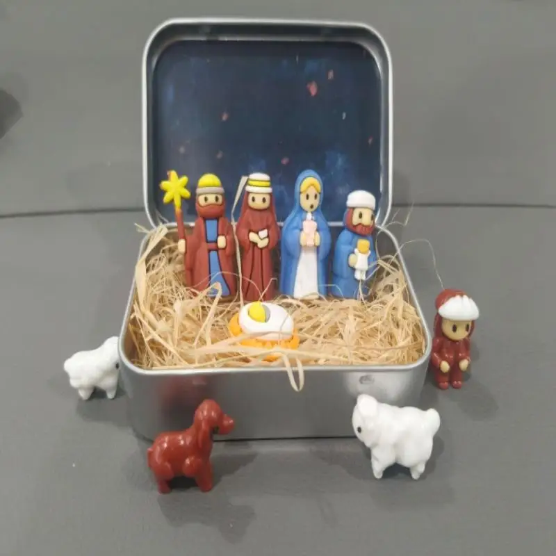 Nueva Estatua de Resina del Belén, Figura de Jesús en Acrílico, Adorno para Mesa de Hogar, Oficina, Cafetería, Sala, Estudio, Decoración Religiosa Cristiana