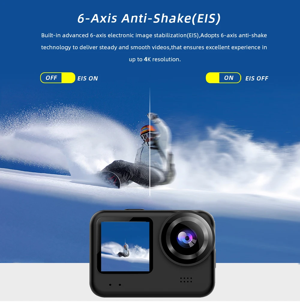 4K60FPS 20MP Action Camera 5M Body Waterproof EIS DVR 170D Sports Video Recording Dual Display 2\