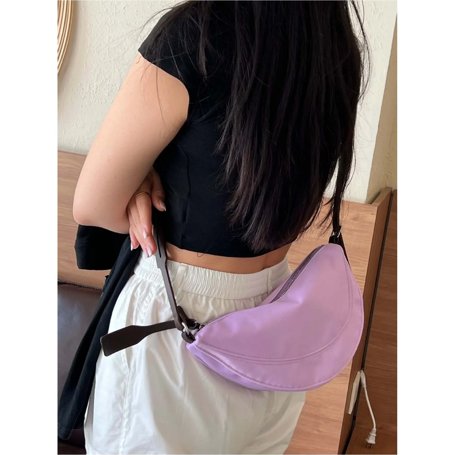 

Простая холщовая седельная сумка в лесном стиле, женская дорожная сумка на плечо подмышками, повседневная универсальная сумка через плечо, спортивная сумка для пельменей