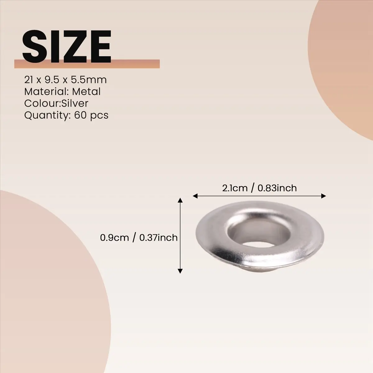 Occhielli ABQR SP6 - Confezione da 60 - Marine - Copertine per tende, barche e teloni