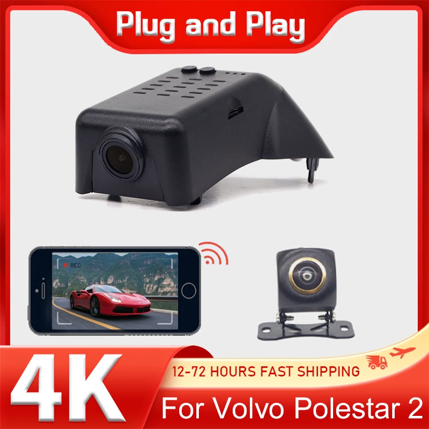 

Новый! Автомобильный видеорегистратор с функцией Plug and Play, видеорегистратор, оригинальный для Volvo Polestar 2 2020 2021 2022 2023 2024 Видеорегистратор UHD 4K