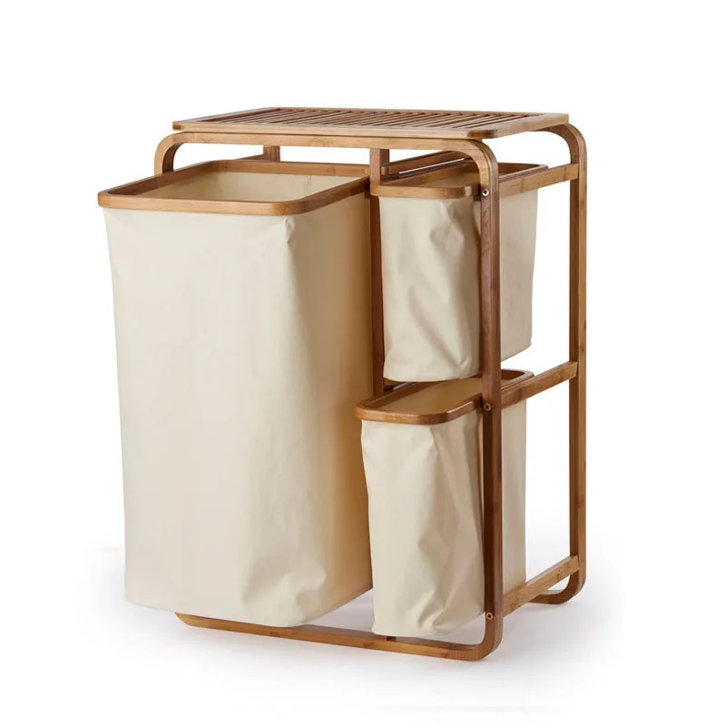

Japanese fabric laundry basket bathroom rack laundry