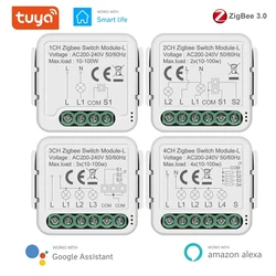 Tuya Smart ZigBee Switch Module No Neutral Wire Required Smart Home DIY Light Breaker Works with Alexa Google Home