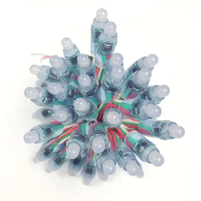 1000pcs 12mm WS2811 IC Full Color Pixel LED Module Light Waterproof RGB Color Digital Pixel Light DC5V 70A T1000S Controller Kit