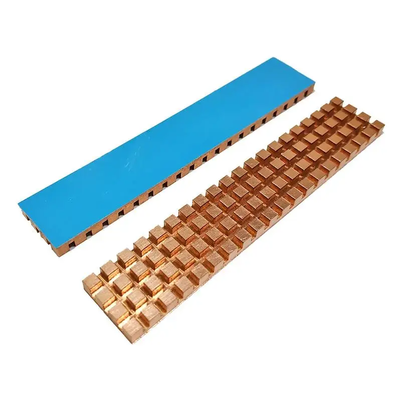 Copper Heatsink Cooler for M.2 NGFF 22110 PCI-E NVME SSD Pure Thermal Conductive Adhesive Thickness 0.5/1.5/2/3/4MM