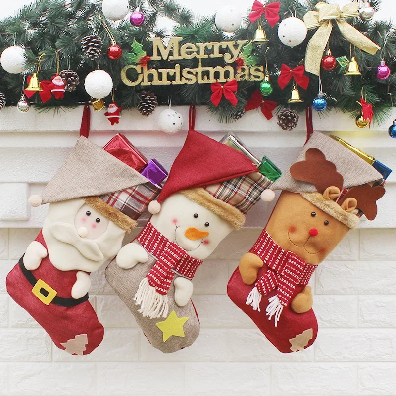 

New Snowman Christmas Socks Festival Creative Decoration Socks Christmas Jewelry Festival Supplies