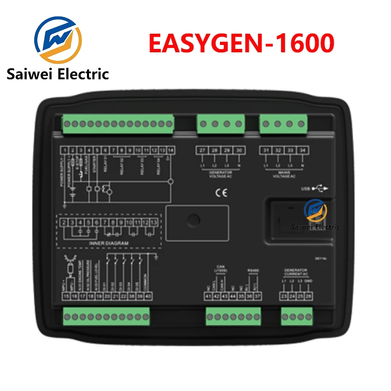 WOODWARD easYgen-1800 Generator set controller AMF+standalone automation+J1939+RS485+USB+Ethernet