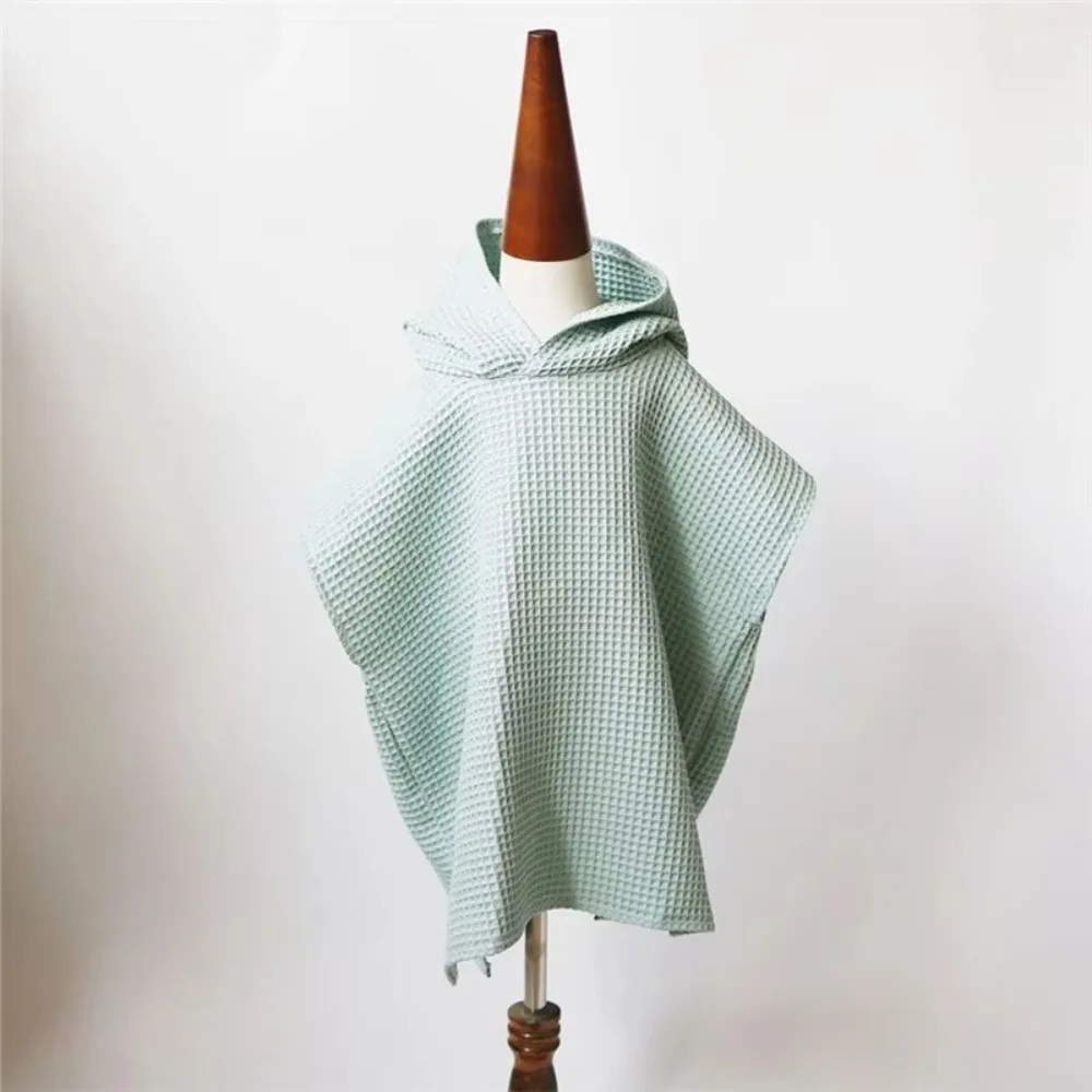 Fashion Cotton Bath Towel Hooded Boys Girls Children's Bathrobe Waffle Beach Towel Infant Babys Stuff