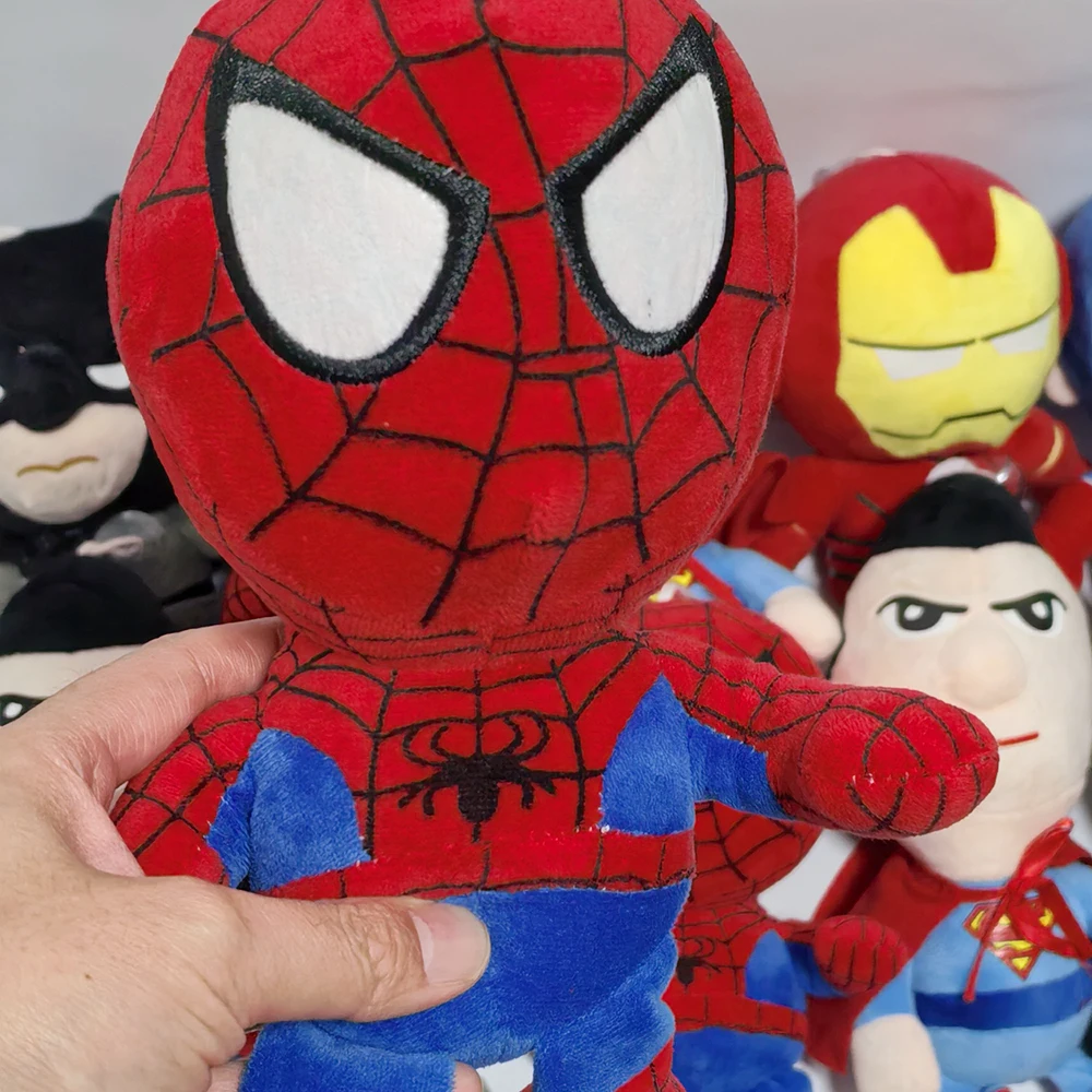 27 cm Fledermausmann Spiderman Plüschtiere Filmpuppen Marvel Avengers Weicher gefüllter Held Captain America Iron Weihnachtsgeschenke für Kinder