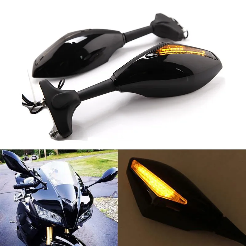 

SEMSPEED LED Turn Signals Rearview Mirrors For Kawasaki Ninja 650 / Ninja ZX6R / ZZR600 H Motorcycle Accessories