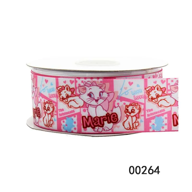 Disney marie kocour grosgrain stuha 22mm 25mm 38mm potištěné pro DIY 50yards luky řemeslo zásoby dekorace ruční materiálů