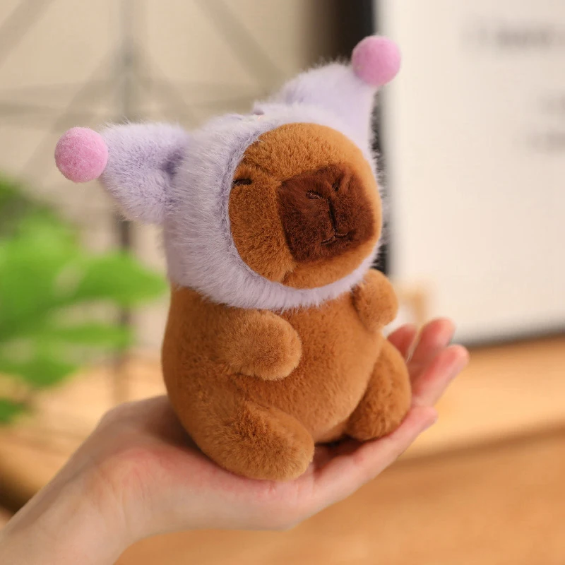 Capybara Plush Toy Pendant Keychain Capibara Cosplay Pokemon Pikachu Disney Stitch Sanrio Kuromi Plushies Stuffed Bag Decor Gift