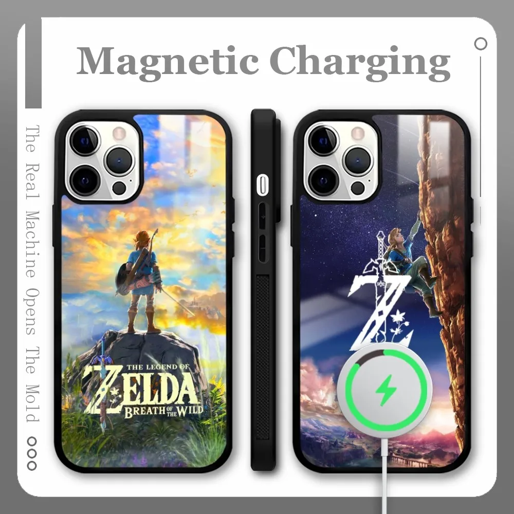 The L-Legend of Z-Zelda Phone Case For iPhone 16 15 14 13 12 11 Pro Max Plus Mini Magnetic Magsafe Wireless Charging Cover Coque