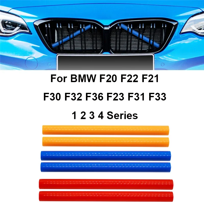 Front Kidney Grille Trim Covers Frame Decorative Strips For BMW F20 F22 F21 F30 F32 F36 F23 F31 F33 1 2 3 4 Series Car Styling