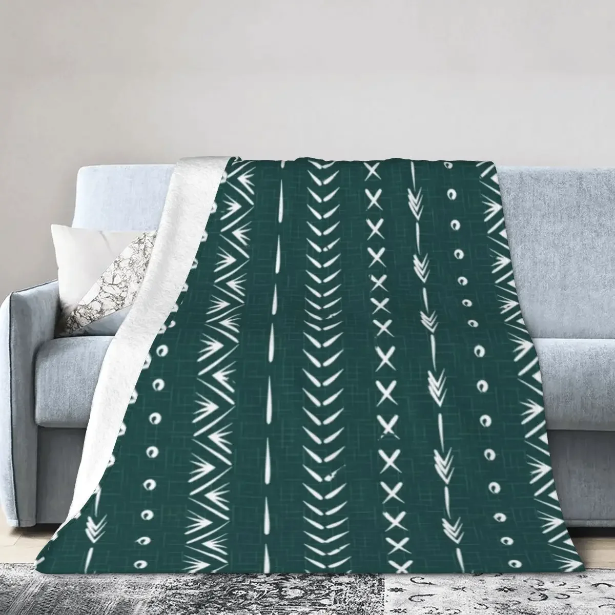 

Bohemian Mud Cloth Blankets Soft Warm Flannel Throw Blanket Bedspread for Bed Living room Picnic Travel Home Couch