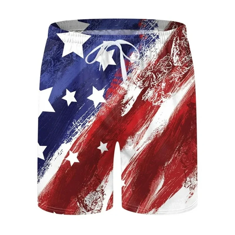 

Мужские летние пляжные шорты с персонализированным 3D-принтом для занятий спортом на открытом воздухе - быстросохнущие, дышащие, эластичные шорты для бега с эластичным поясом