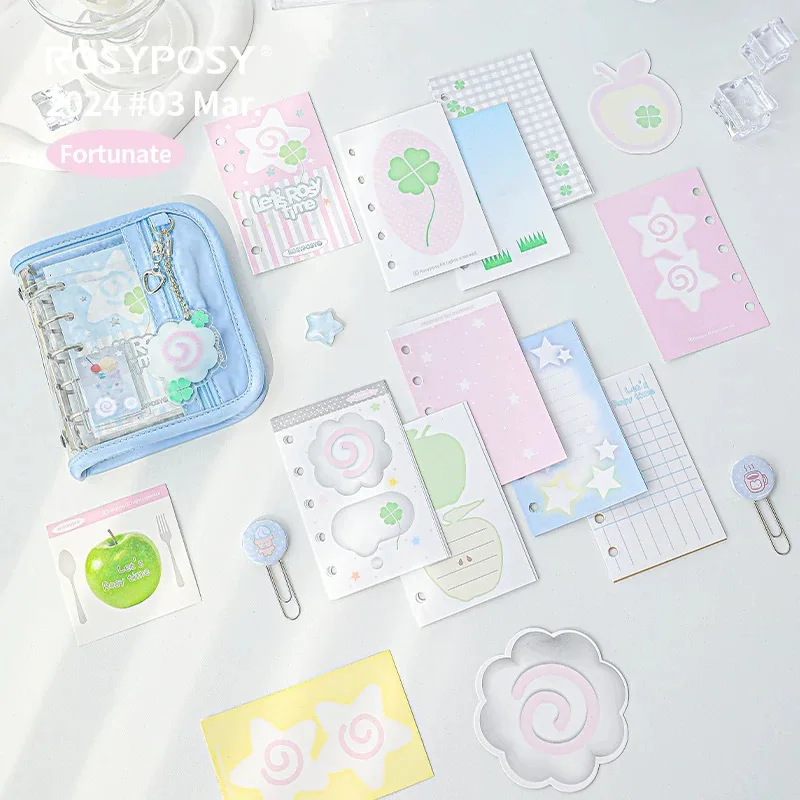 MINKYS M5 Raccoglitore portatile con cerniera Notebook Planner Annuale Agenda giornaliera settimanale Libro Diario Libro Cancelleria scolastica Kawaii