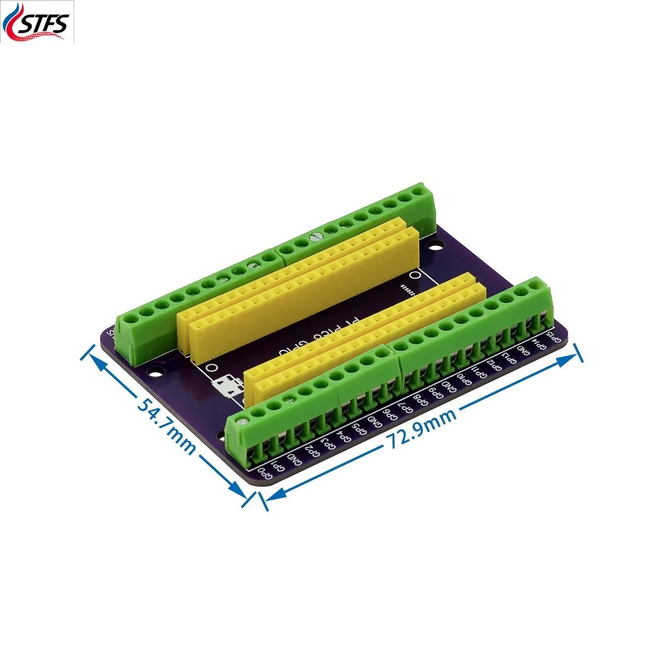 Raspberry Pi Pico Expansion Board GPIO Breakout Extension Adapter Onboard Male and Female Pins for Pico