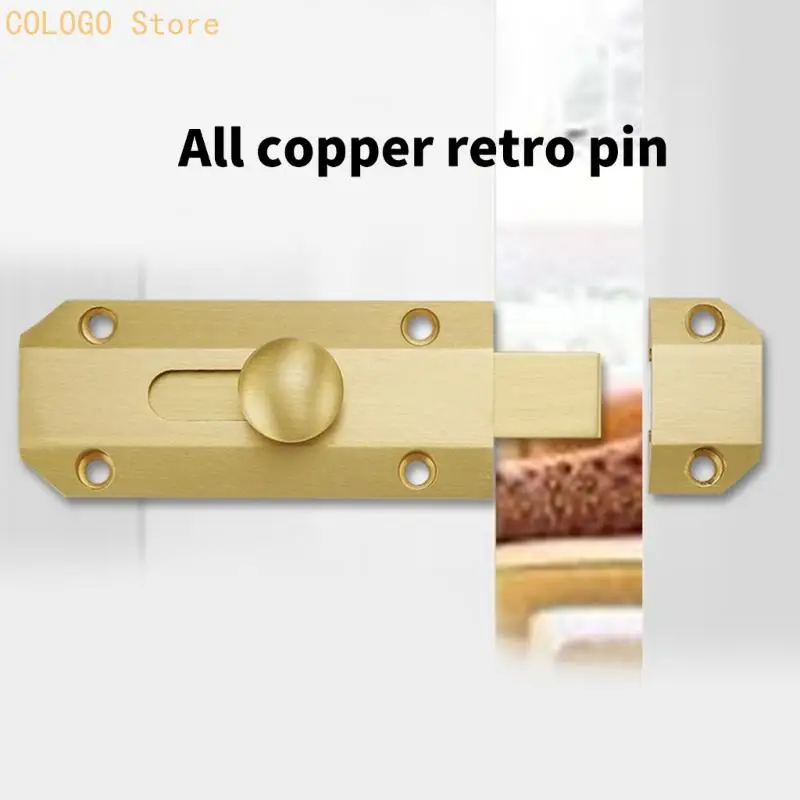 Cabinet Front Bolt Set with Mounted Slide Bar, Metal Hardware with Plate and Mounting Screws for Daily Home Fitting D0LD