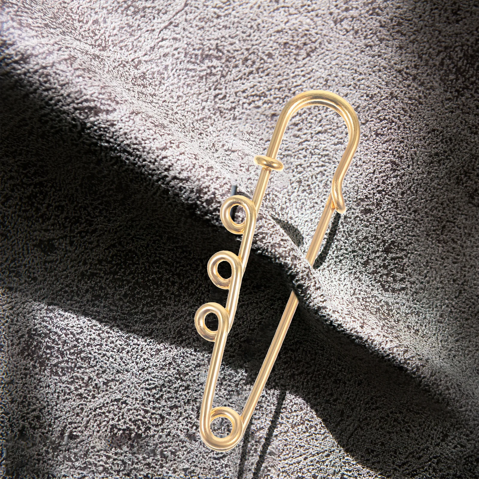 

50pcs Safety Pins With Holes Alloy Diy Brooch Pins For Crafts Jewelry Making Blanket Scarf Fixing Heavy Duty Metal Clasps