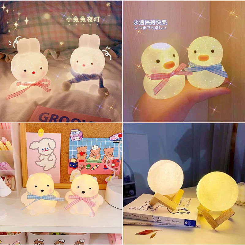 

Creative Led Duckling Night Light Cute Girl Room Decoration Night Market Gift Birthday Gift Children Duckling Bedside Night Lamp