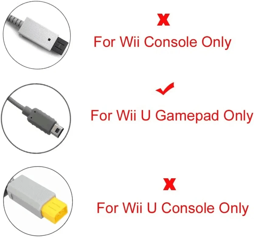 AC Charger Power Supply Adapter Connector Charging Cable For Nintendo Wii U Gamepad with UK Plug