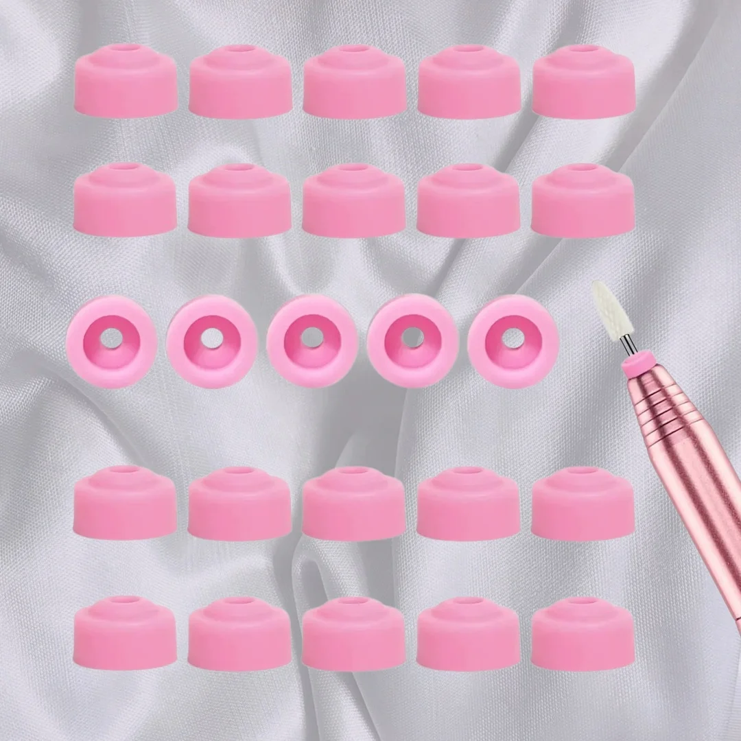 

5/10/20/50pcs Nail Drill Plastic Protection Pink Caps Used on 3/32" Nail Drill Bits Electric Accessories Nail Tools Prevent Dust