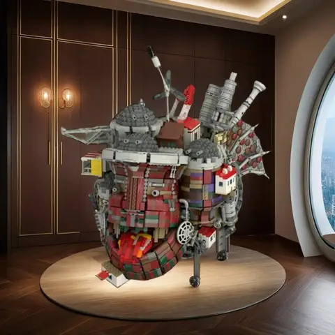 5737pcs MOC Creator Howl's Moving Castle Model Building Blocks DIY Craft Assemble Art Collection Birthday Display Education