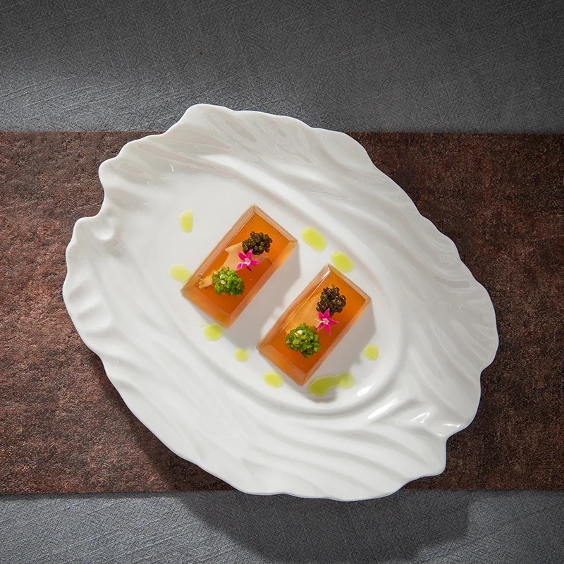 Irregular Ceramic Bowl Restaurant Thick Soup Bowl Pasta Bowl Dessert Snack Bowls Serving Bowls Molecular Cuisine Tableware