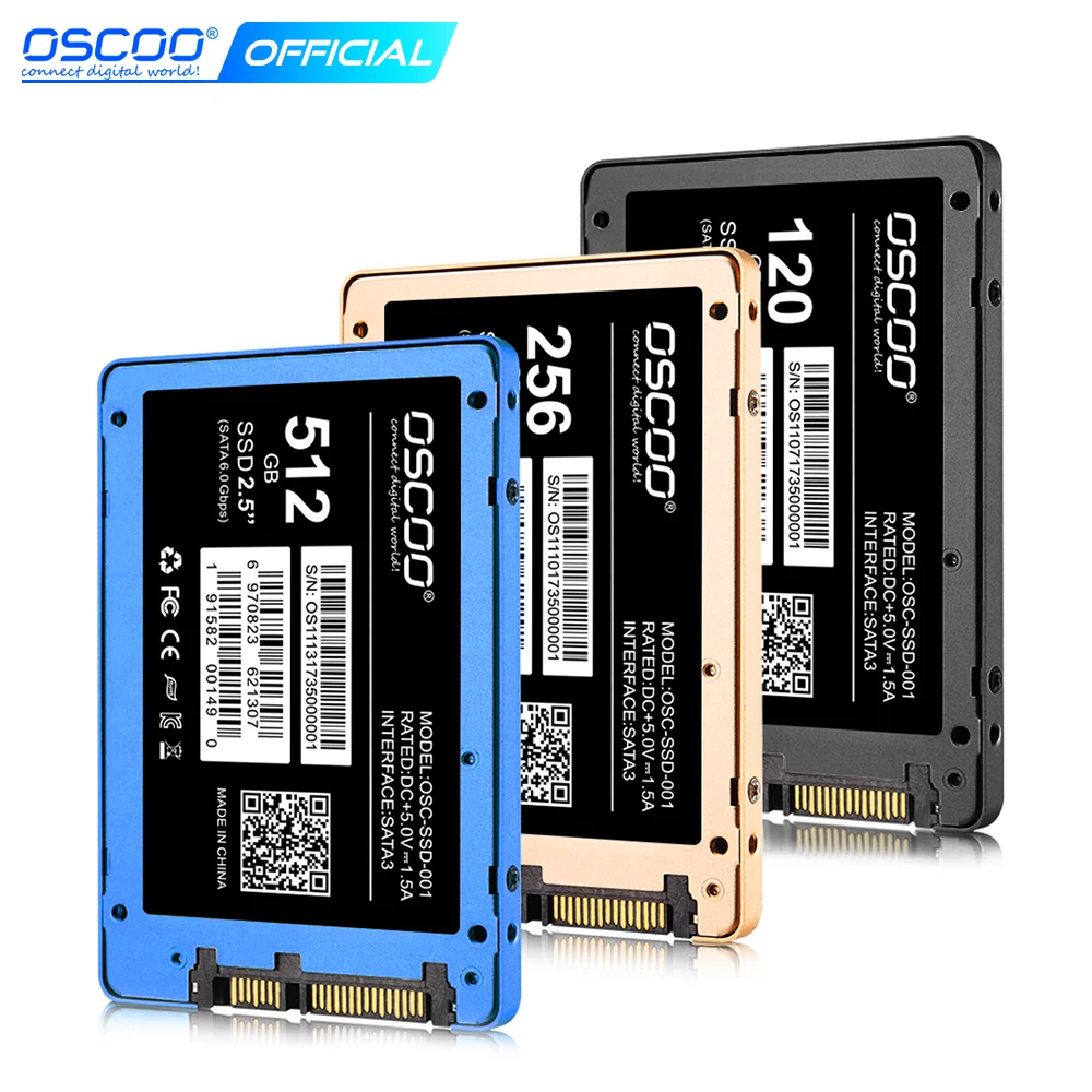 

OSCOO SSD Hard drive disk 2.5 SATA3 120GB 240GB 128GB 256GB 512GB 1TB HDD Internal Solid State for Desktop Laptop