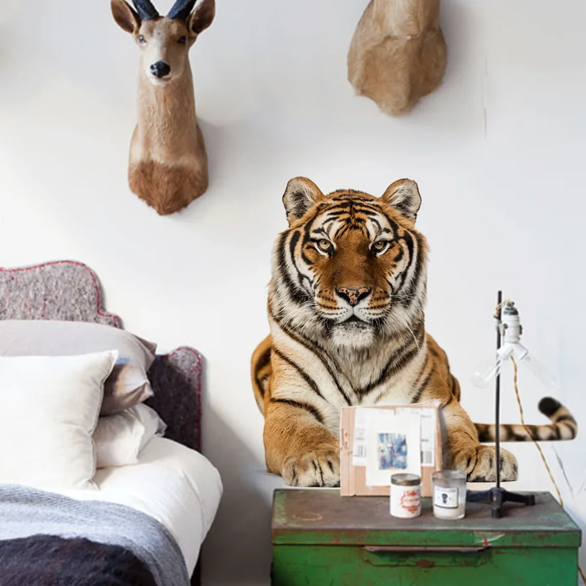 Tiger Animal Wall Murals Wallpaper Sticker Kids Bedroom Decoration Living Room Home Decor Removable Decovative Nursery Decal Art