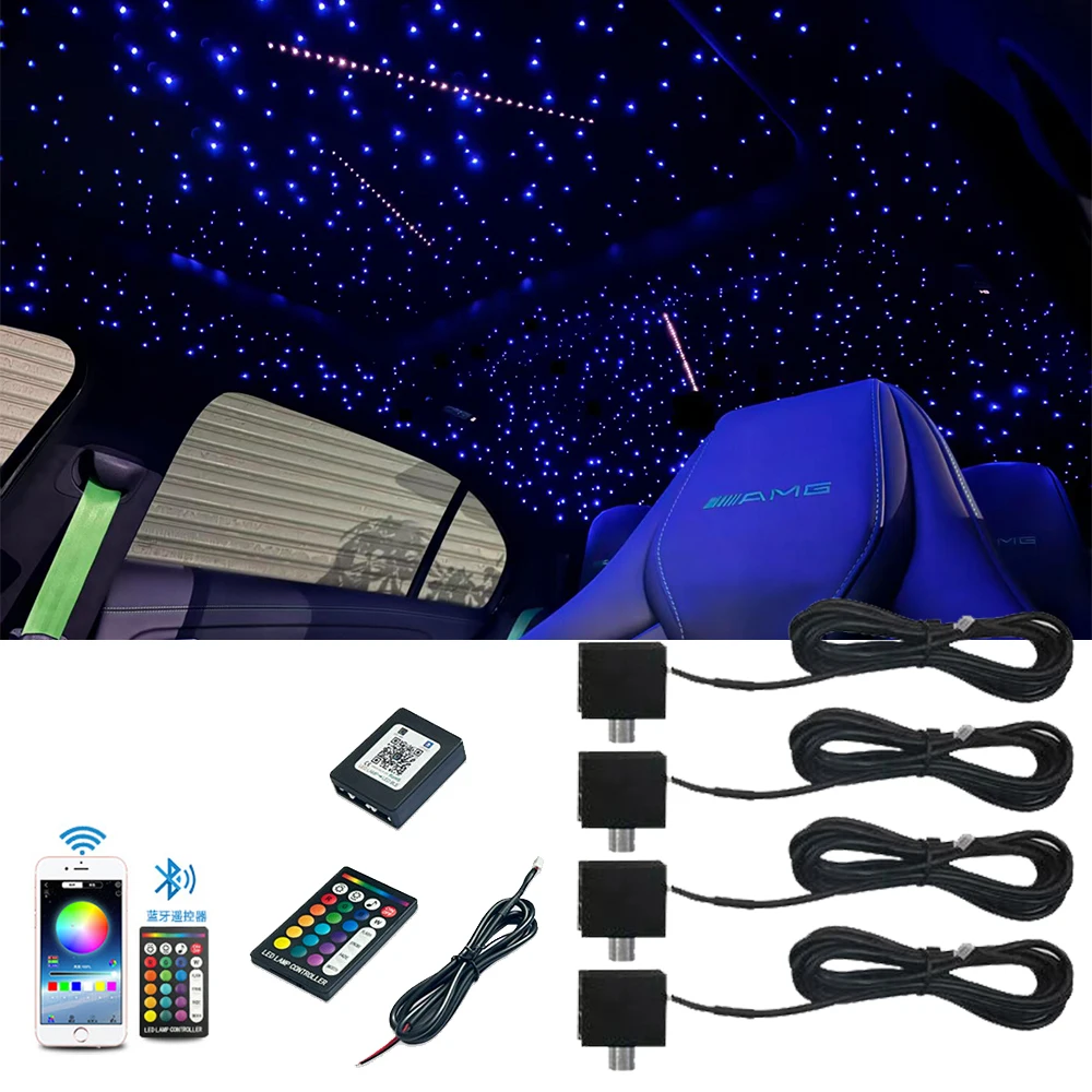 DC12V Split Starlight Headliner Kit Car Atmoshere Decoration For Car Trunk Roof