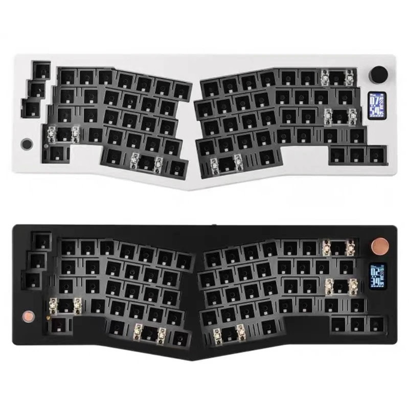 ABM066 Hot Swappable Keyboard 66 Keys 1 Knob Bluetoothcompatible 5.0/2.4G/TypeC