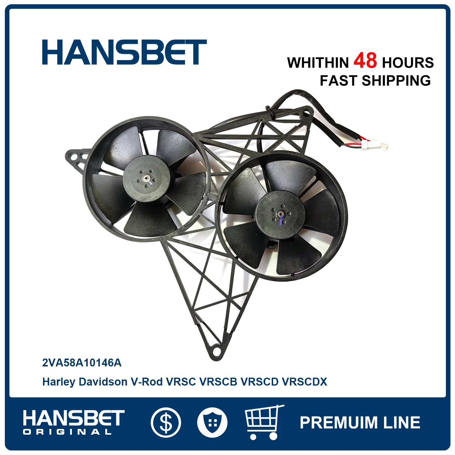 

Motorcycle Radiator Fan Assy W/Bracket For Harley Davidson V-Rod VRSC VRSCB VRSCD VRSCDX 2VA58A10146A 2VA58-A101-46A HANSBET