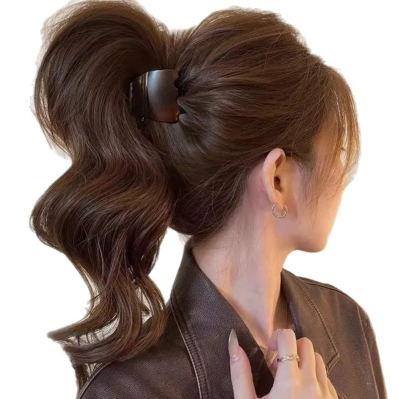 Haarspange mit hohem Pferdeschwanz-Anker, neuer Hai-Clip, Haar-Accessoire für die Rückseite des Kopfes, langanhaltendes Styling, flauschiges Haarvolumen – Detail 1