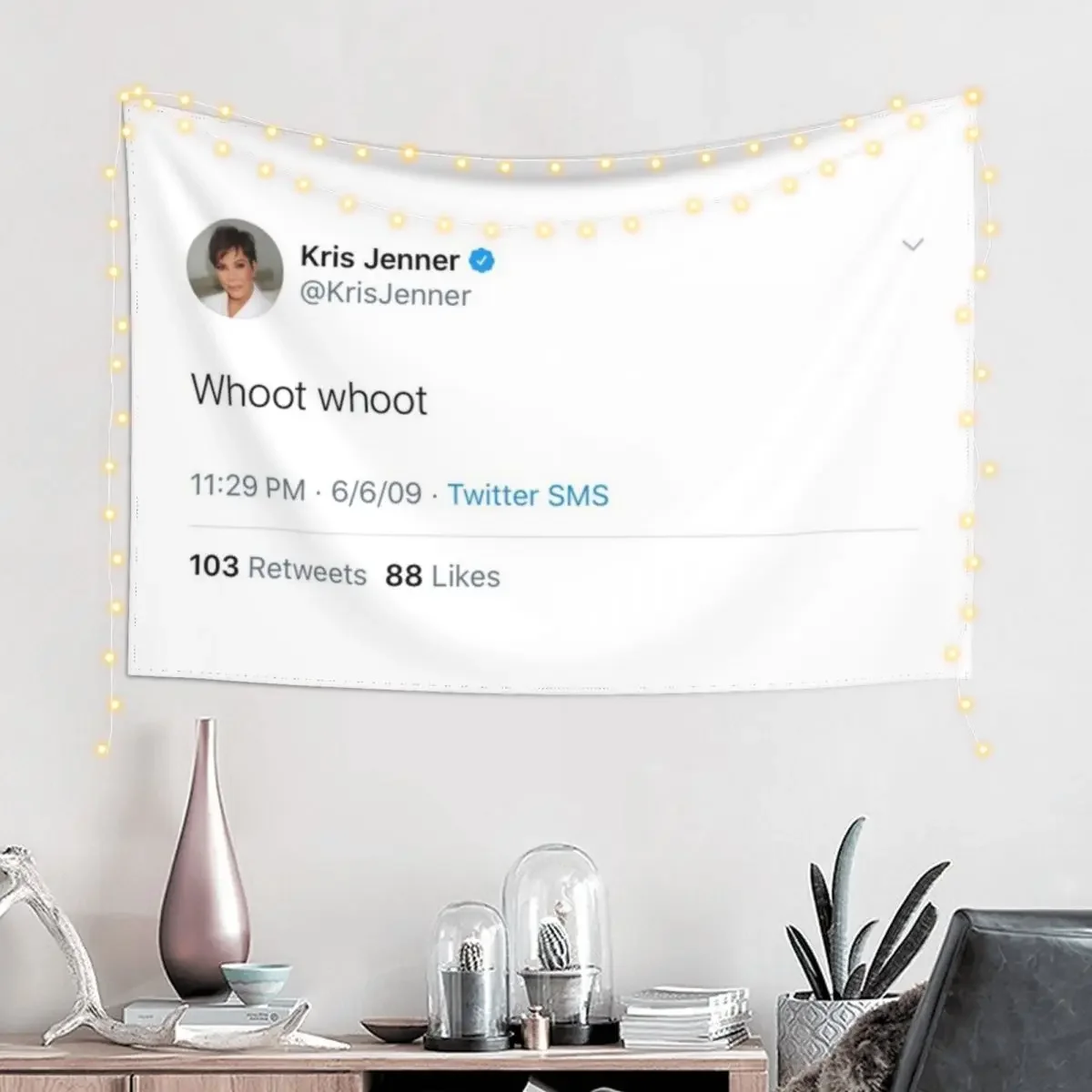 Kris Jenner tweet Tapestry Room Decor Bathroom Decor Tapestry