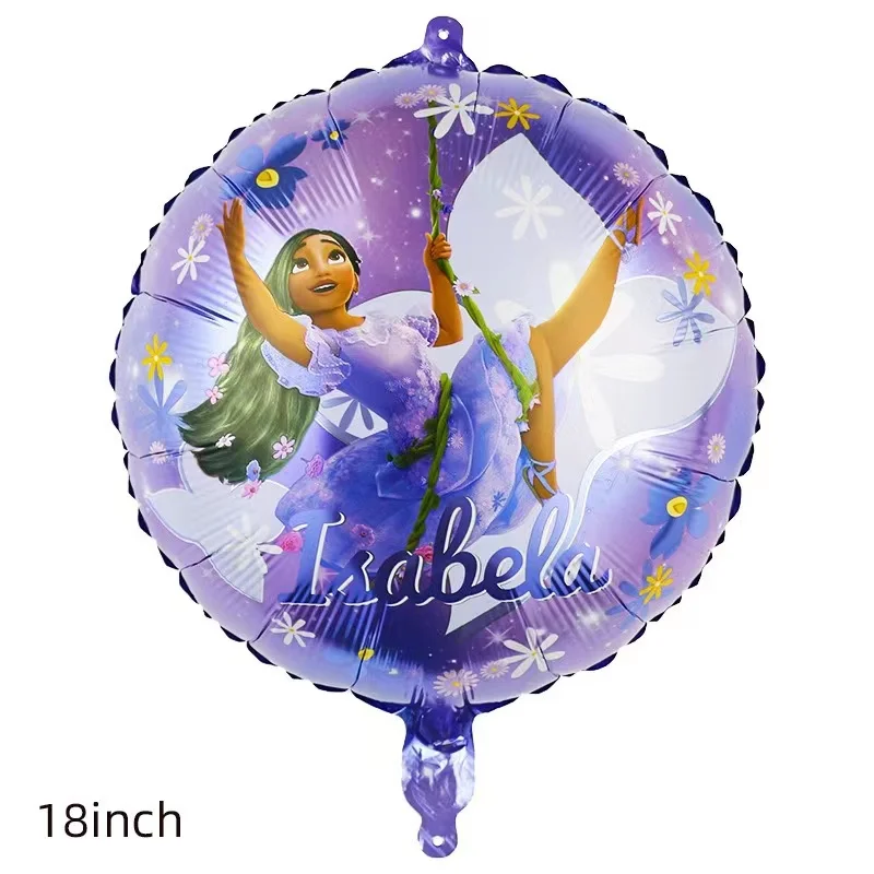 Encanto Isabella Balloons Decoration Happy Birthday Disney Encanto Isabella Princess Baby Shower Pink Foil Globlos Accessories