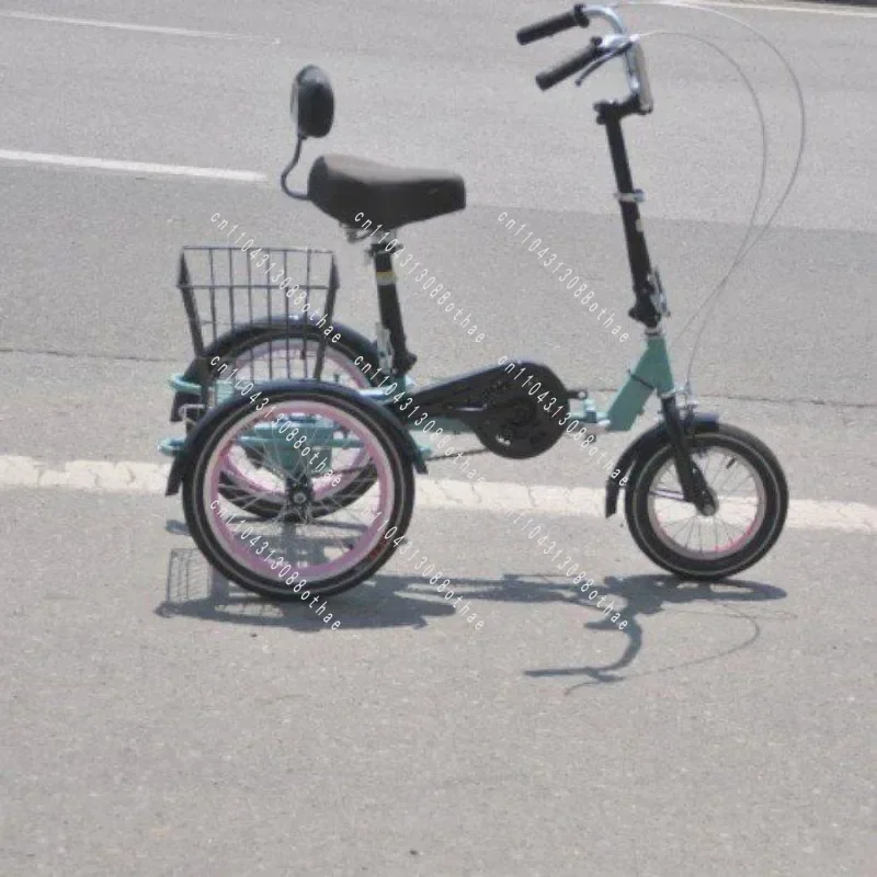 Oil Brake Shopping Middle-aged and Elderly Scooter Pedal Rickshaw Can Suitable for Low Tricycle Folding Small Tricycle