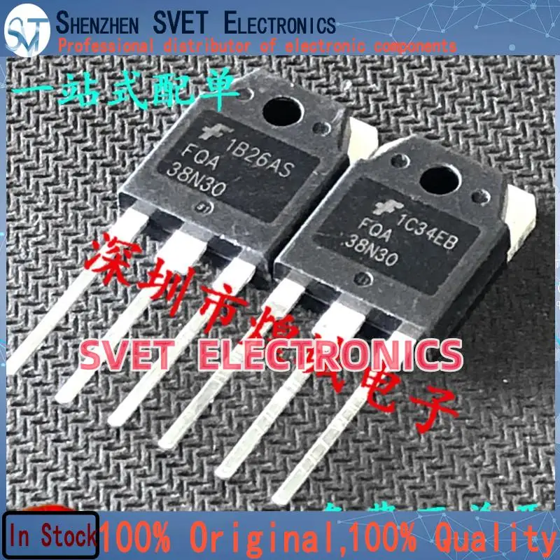 10PCS-50PCS  FQA38N30  TO-3P MOS 300V 38.4A  Original In Stock Fast shipping