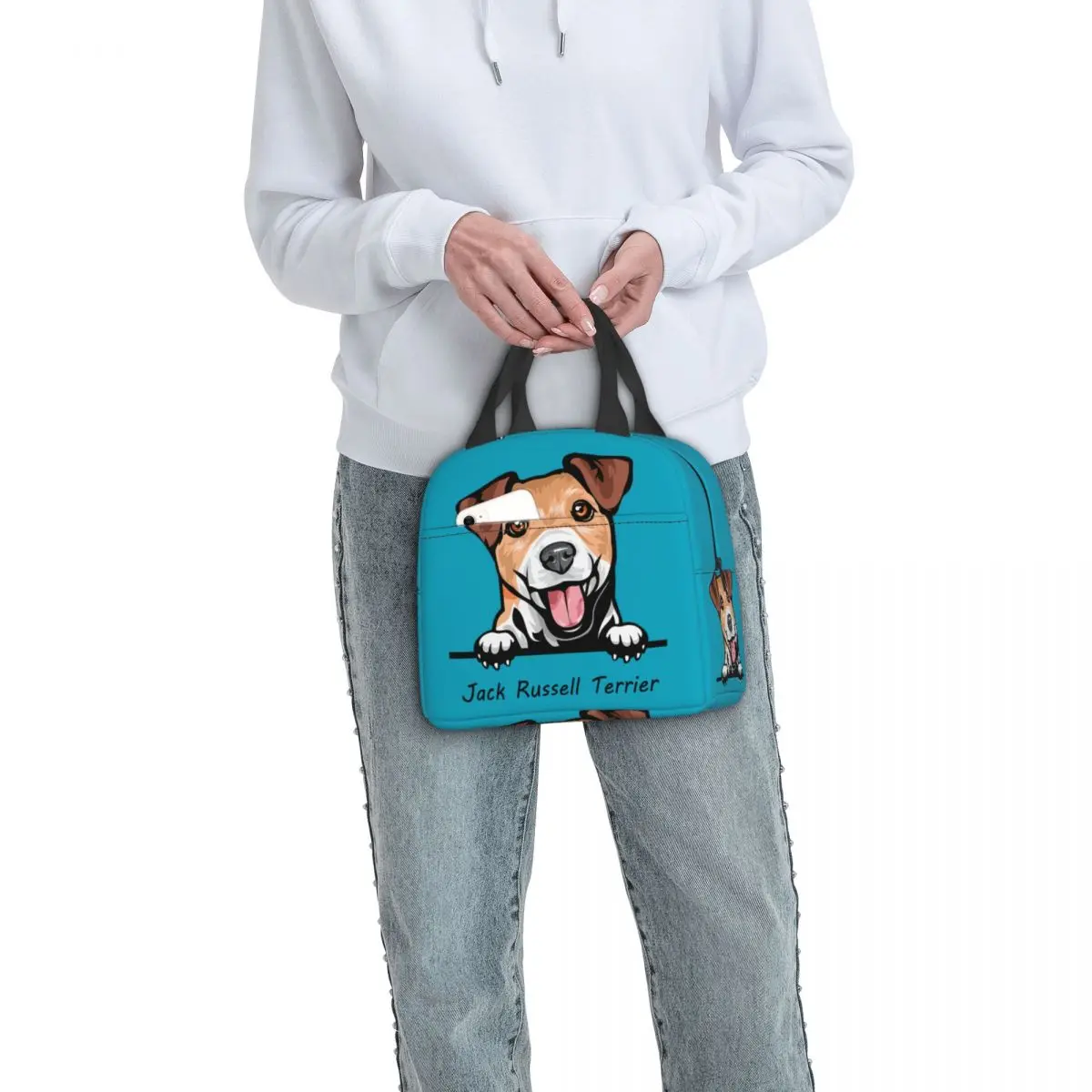 Jack Russell Terrier Lunch Bag isolamento Bento Pack Bag borsa pasto Pack