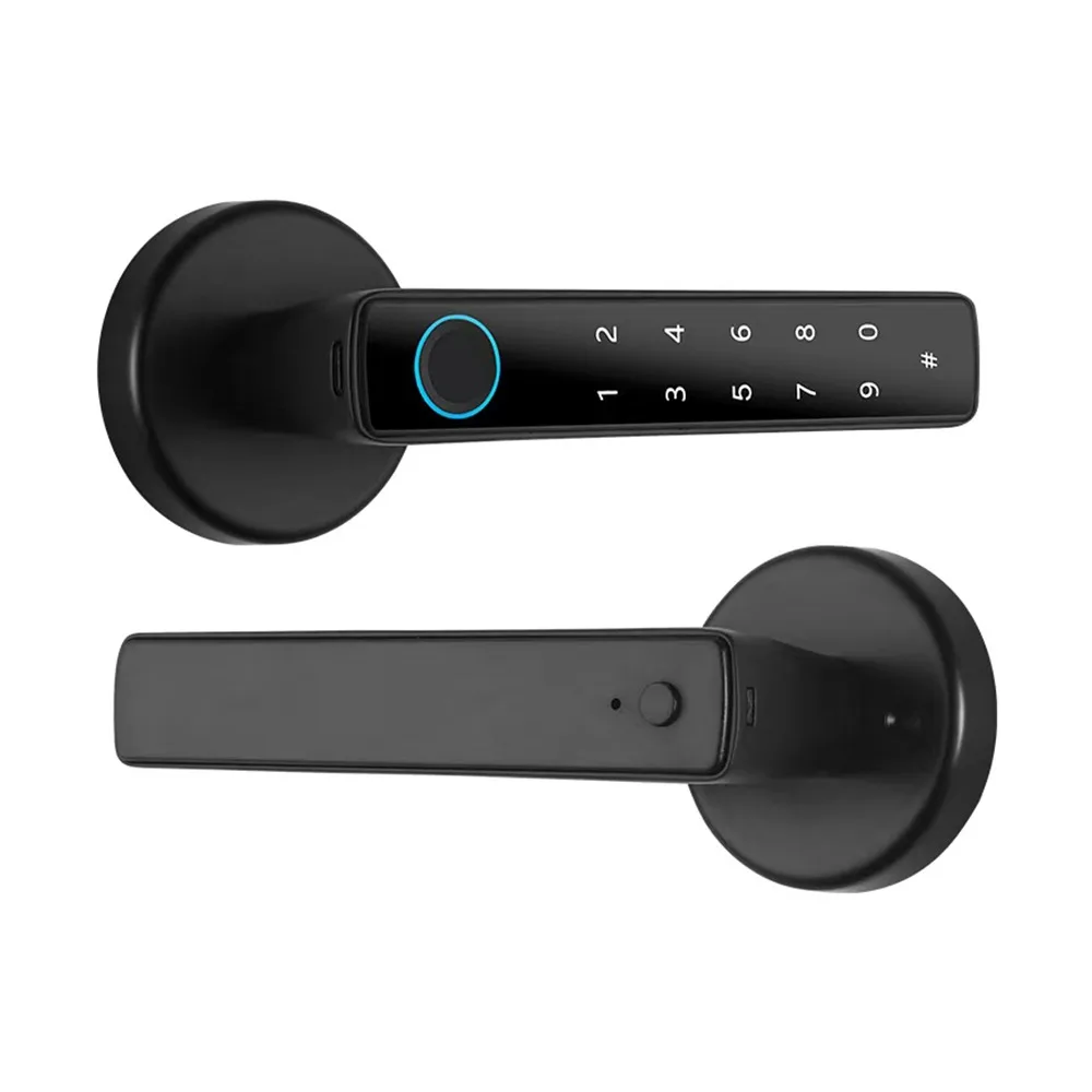 Security 4 in 1 Fingerprint Door Lock Tuya App Easy Installation Smart Door Lock Keyless Door Lock Home